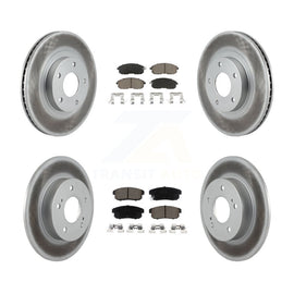 Front Rear Coat Disc Brake Rotors Ceramic Pad Kit For Nissan Maxima INFINITI I35