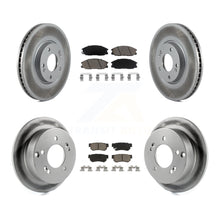 Load image into Gallery viewer, Front Rear Coated Disc Brake Rotors And Ceramic Pads Kit For Hyundai XG350