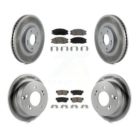 Front Rear Coated Disc Brake Rotors And Ceramic Pads Kit For Hyundai XG350