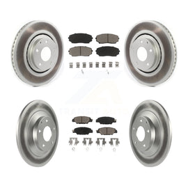 [Front+Rear] 19-22 Mazda CX-5 Turbocharged Premium Coated Rotors & Ceramic Pads Brake Kit For Max Braking