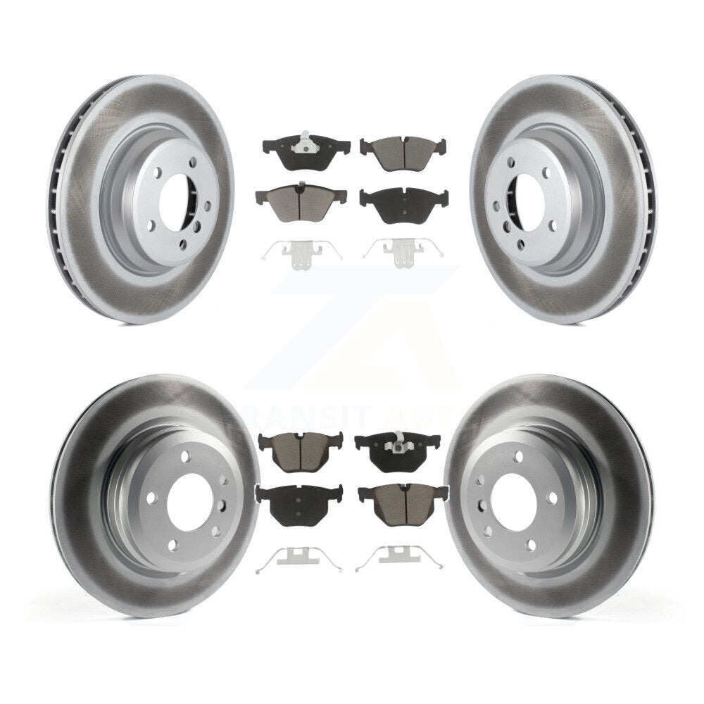 [Front+Rear] 2007 BMW 335xi Premium Coated Rotors & Ceramic Pads Brake Kit For Max Braking