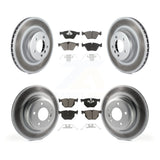 [Front+Rear] 2007 BMW 335xi Premium Coated Rotors & Ceramic Pads Brake Kit For Max Braking