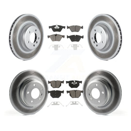 [Front+Rear] 2007 BMW 335xi Premium Coated Rotors & Ceramic Pads Brake Kit For Max Braking
