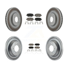 Load image into Gallery viewer, Front Rear Coated Disc Brake Rotors And Ceramic Pads Kit For Kia Rondo