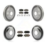 Front Rear Coated Disc Brake Rotors And Ceramic Pads Kit For Kia Optima