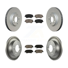 [Front+Rear] 2016 Hyundai Veloster Tech SE Premium Coated Rotors & Ceramic Pads Brake Kit For Max Braking