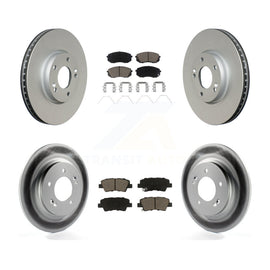 [Front+Rear] 2017-2019 Kia Soul EV Premium Coated Rotors & Ceramic Pads Brake Kit For Max Braking