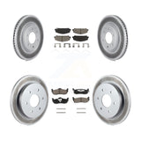 Front Rear Coated Brake Rotor & Ceramic Pad Kit For Nissan Titan Armada INFINITI