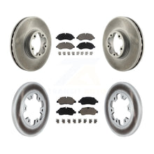 Charger l'image dans la galerie, Front Rear Coated Disc Brake Rotors And Ceramic Pads Kit For Ford Transit-350 HD