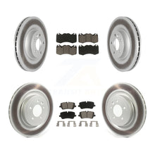 Charger l'image dans la galerie, Front Rear Coated Disc Brake Rotors &amp; Ceramic Pad Kit For Land Rover Range Sport