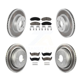 Front Rear Coated Disc Brake Rotor & Ceramic Pad Kit For Ford Ranger Mazda B4000