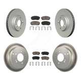 Front Rear Coat Disc Brake Rotor Ceramic Pad Kit For Hyundai Tucson Kia Sportage