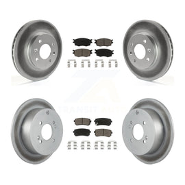 Front Rear Coat Disc Brake Rotor Ceramic Pad Kit For Hyundai Accent Kia Rio Rio5