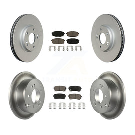 Front Rear Coated Disc Brake Rotor And Ceramic Pad Kit For Kia Forte Koup Forte5