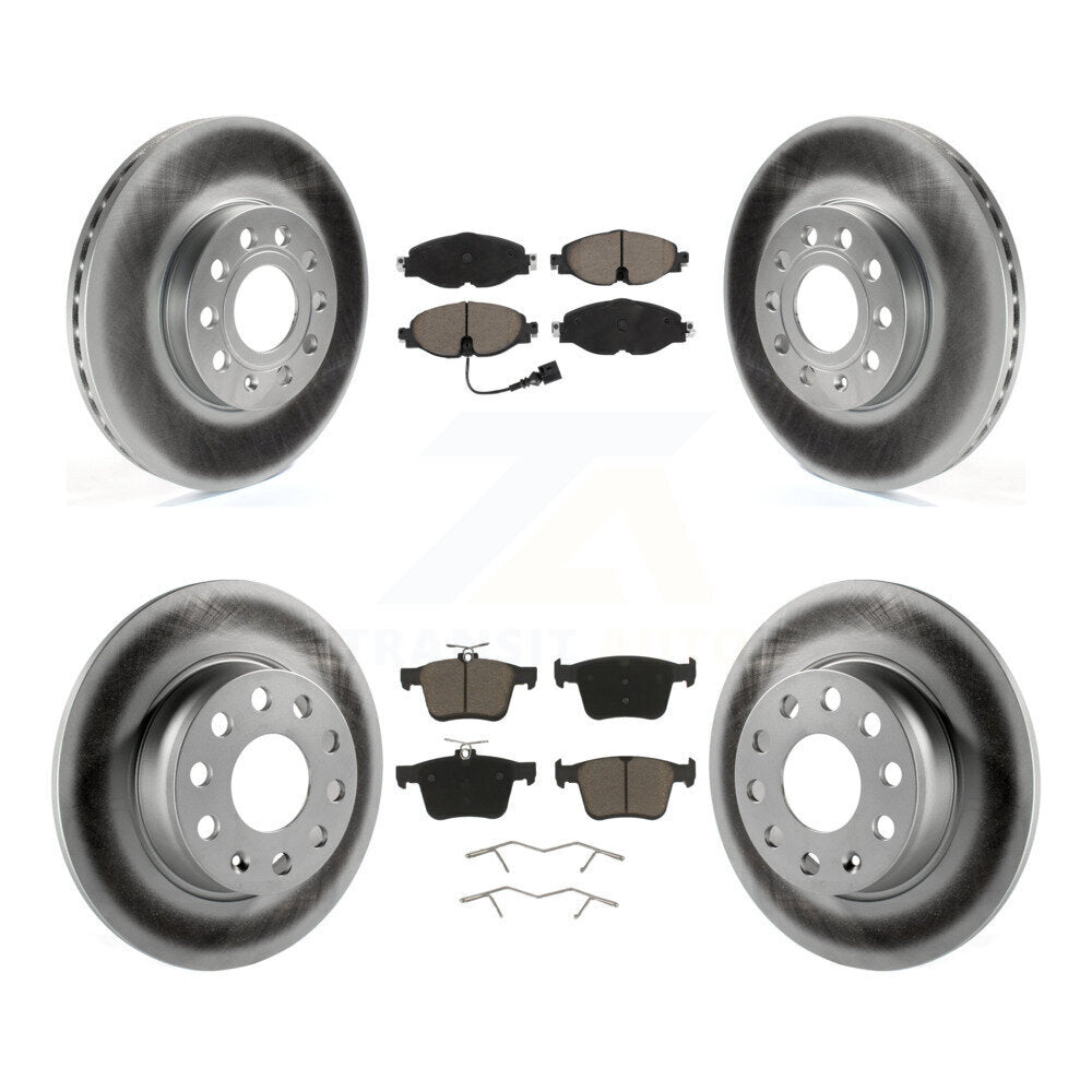 Front Rear Coat Disc Brake Rotors Ceramic Pad Kit For Audi A3 Quattro Volkswagen