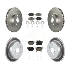 Front Rear Coated Disc Brake Rotors And Ceramic Pads Kit For Toyota Celica
