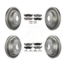 Charger l'image dans la galerie, Front Rear Coated Disc Brake Rotors And Ceramic Pads Kit For Dodge Ram 1500