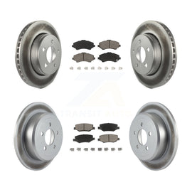 Front Rear Coated Disc Brake Rotors Ceramic Pad Kit For Jeep Liberty Dodge Nitro