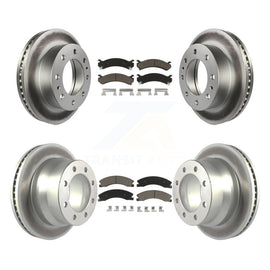 Front Rear Coat Disc Brake Rotors Ceramic Pad Kit For Chevrolet Express 4500 GMC