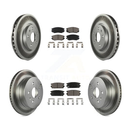 Front Rear Coated Brake Rotors Ceramic Pad Kit For Chevrolet Equinox GMC Terrain