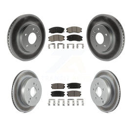 Front Rear Coated Brake Rotor & Ceramic Pad Kit For Chevrolet Equinox Saturn Vue