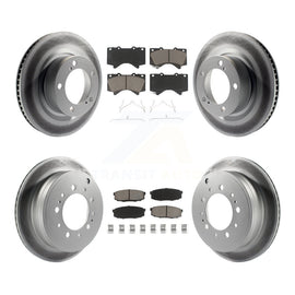Front Rear Coat Brake Rotor Ceramic Pad Kit For Toyota Tundra Sequoia Lexus Land