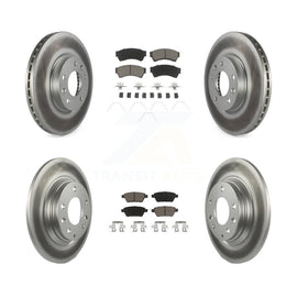 Front Rear Coat Brake Rotors Ceramic Pad Kit For Ford Fusion Mazda 6 Lincoln MKZ