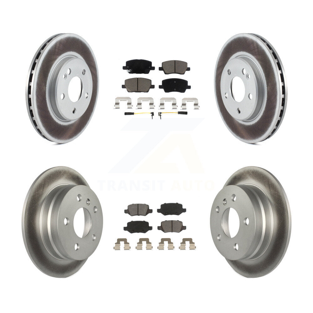 [Front+Rear] 2006-2011 Mercedes-Benz B200 Premium Coated Rotors & Ceramic Pads Brake Kit For Max Braking