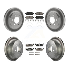 Charger l'image dans la galerie, Front Rear Coated Brake Rotor Ceramic Pad Kit For Ford F-150 Lincoln Mark LT 4WD