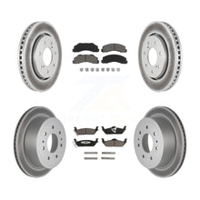 Charger l'image dans la galerie, Front Rear Coated Brake Rotor &amp; Ceramic Pad Kit For Ford F-150 With 7 Lug Wheels