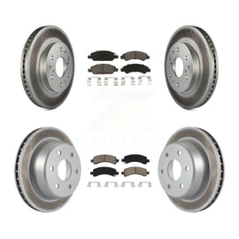 Front Rear Coat Disc Brake Rotors Ceramic Pad Kit For Chevrolet Express 1500 GMC