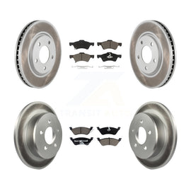 Front Rear Coated Brake Rotor Ceramic Pad Kit For Dodge Grand Caravan Chrysler &