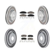 Load image into Gallery viewer, Front Rear Coated Disc Brake Rotors And Ceramic Pads Kit For Ford Mustang