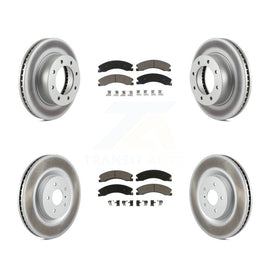 Front Rear Coat Disc Brake Rotor Ceramic Pad Kit For Nissan NV2500 NV3500 NV1500