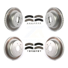 Load image into Gallery viewer, [Front+Rear] 2016-2022 Nissan TITAN XD Premium Coated Rotors &amp; Ceramic Pads Brake Kit For Max Braking