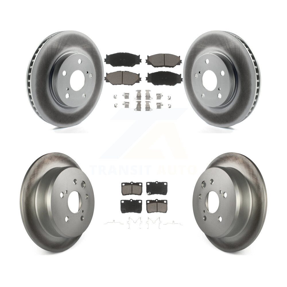 Front Rear Coated Disc Brake Rotors And Ceramic Pads Kit For Lexus IS250