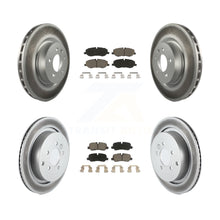 Charger l'image dans la galerie, Front Rear Coated Disc Brake Rotors &amp; Ceramic Pad Kit For Land Rover Range Sport
