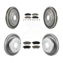 Load image into Gallery viewer, Front Rear Coated Disc Brake Rotors And Ceramic Pads Kit For Nissan Pathfinder