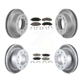 Front Rear Coat Brake Rotors Ceramic Pad Kit For Chevrolet Silverado 1500 Hybrid