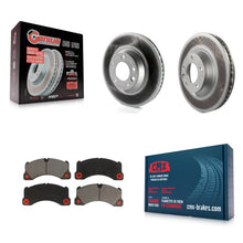 Charger l'image dans la galerie, Front Coated Disc Brake Rotors And Ceramic Pads Kit For Porsche Cayenne