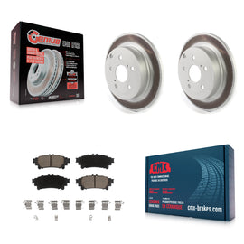 Rear Coated Disc Brake Rotors And Ceramic Pads Kit For Toyota Prius V Mirai