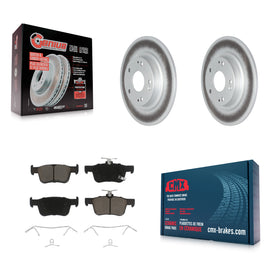 Rear Coated Disc Brake Rotors And Ceramic Pads Kit For Honda Civic