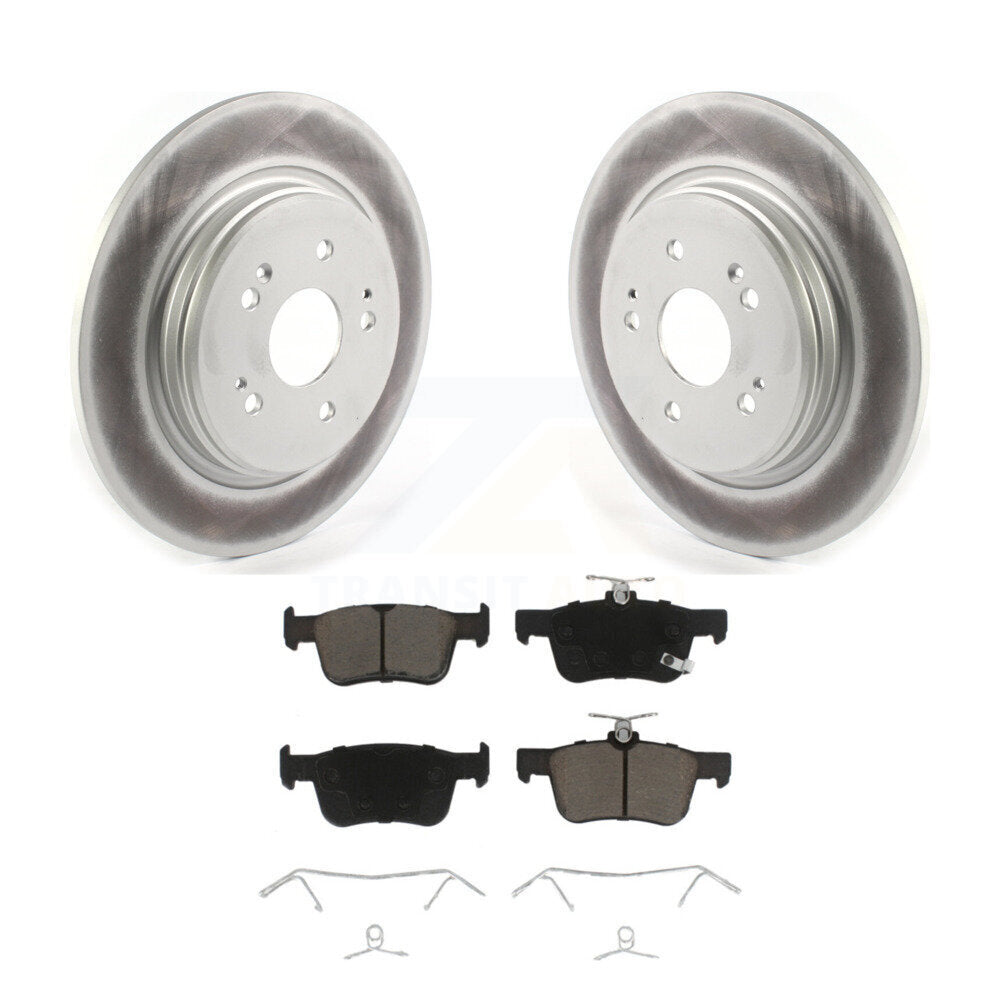 Rear Coated Disc Brake Rotors And Ceramic Pads Kit For 2019-2022 Acura RDX