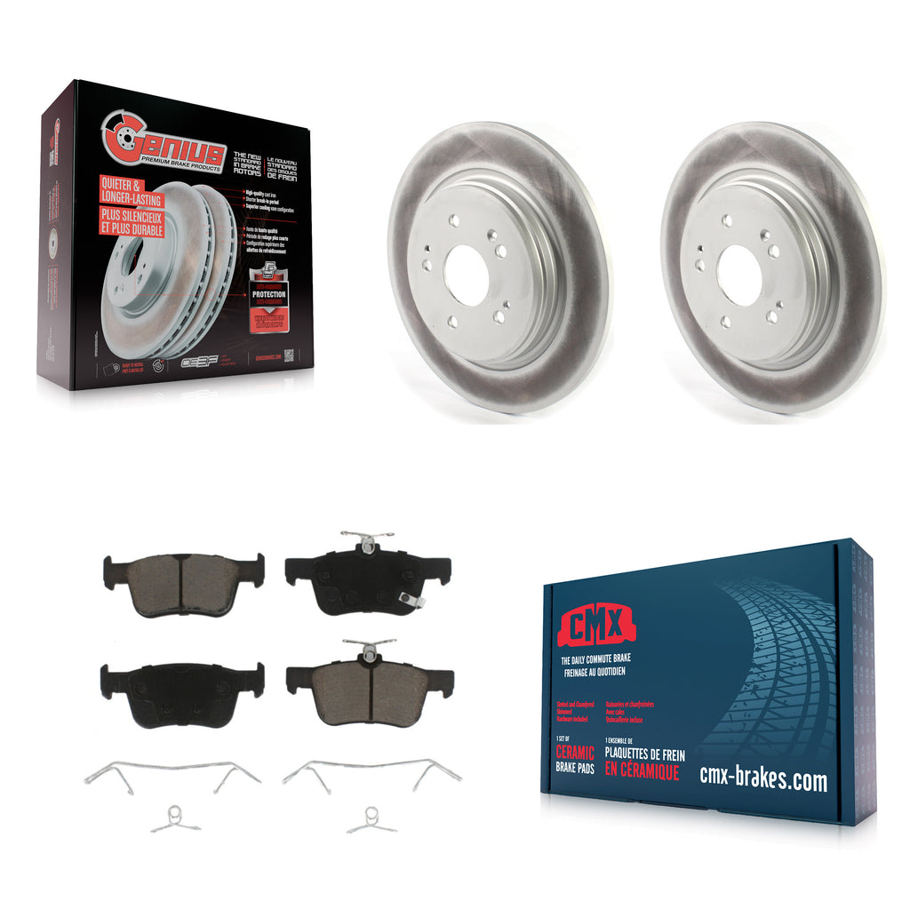 [Rear] 2019-2021 Acura RDX Premium Coated Rotors & Ceramic Pads Brake Kit For Max Braking