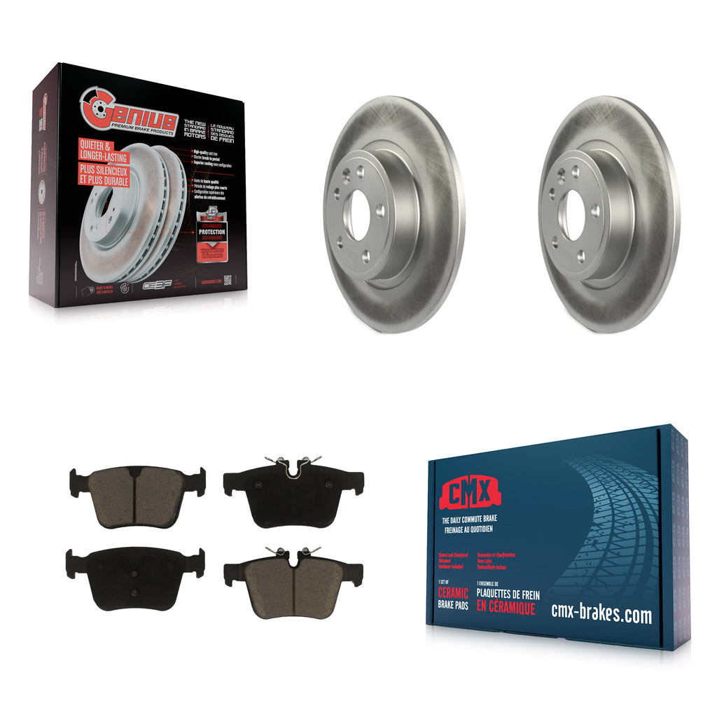 Rear Coat Disc Brake Rotor Ceramic Pad Kit For Land Rover Discovery Sport Jaguar