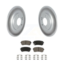 Charger l&#39;image dans la galerie, Rear Coat Brake Rotors Ceramic Pad Kit For Kia Cadenza With Manual Parking