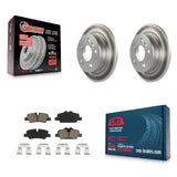 Rear Coated Disc Brake Rotors And Ceramic Pads Kit For Mini Cooper