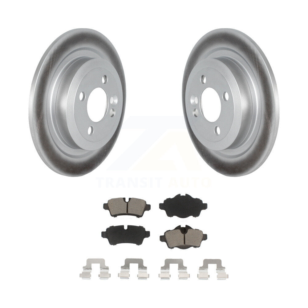 Rear Coated Disc Brake Rotors And Ceramic Pads Kit For Mini Cooper