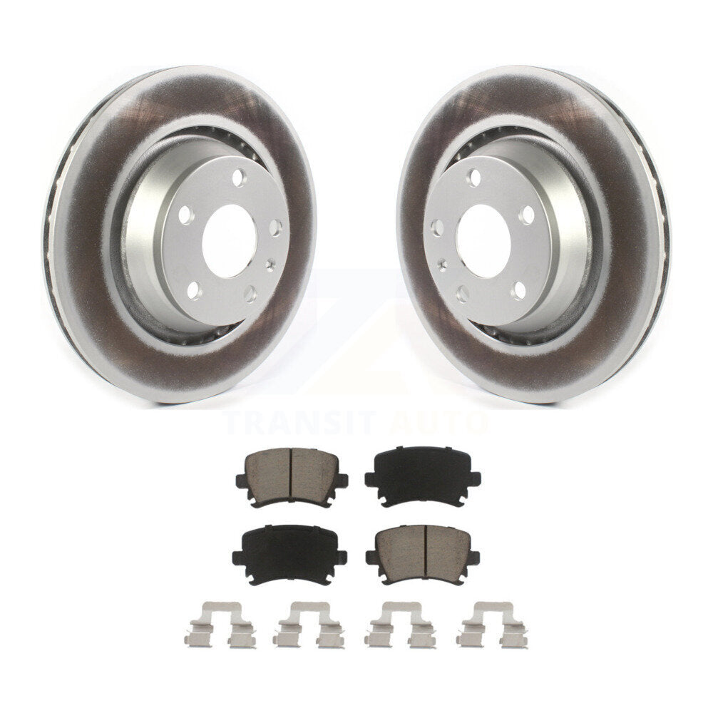 Rear Coated Disc Brake Rotors And Ceramic Pads Kit For Audi TT Quattro RS