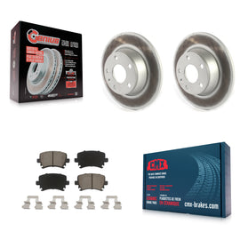 Rear Coated Disc Brake Rotors And Ceramic Pads Kit For Audi TT Quattro